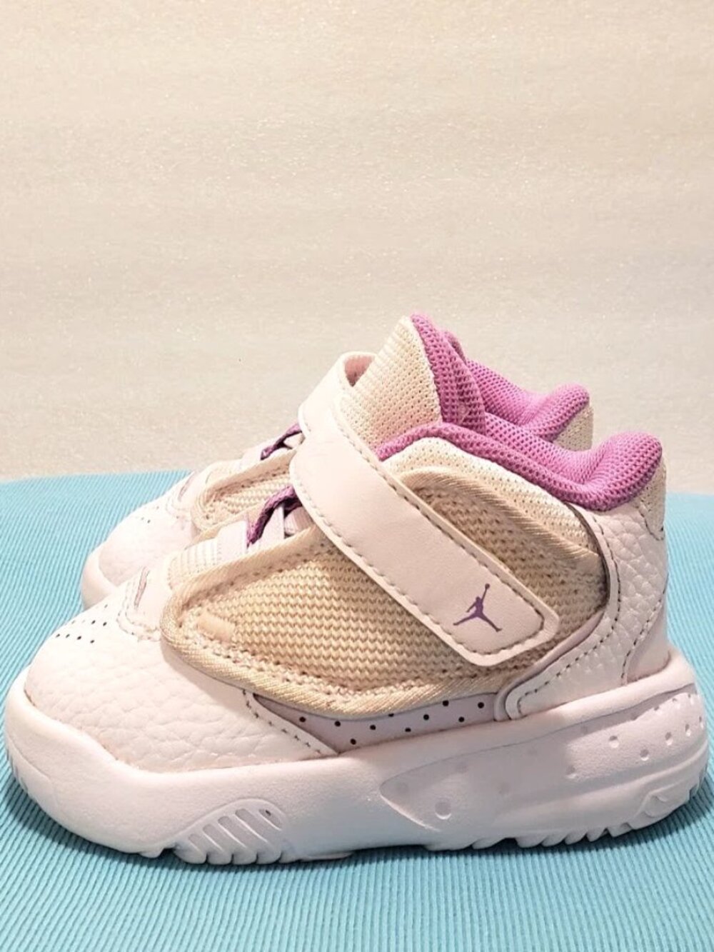 Nike Air Jordan Max Aura 4 TD 4C White Pink Rush Fuchsia Toddler Sneaker DQ8402